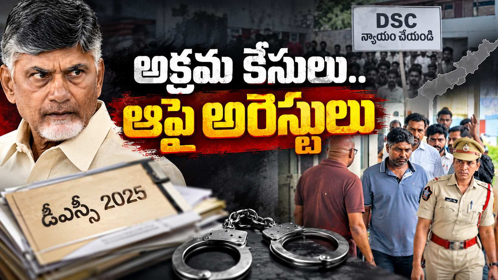 డీఎస్సీ నిరసన కేసులు, అరెస్టులపై పోలీసు చర్య