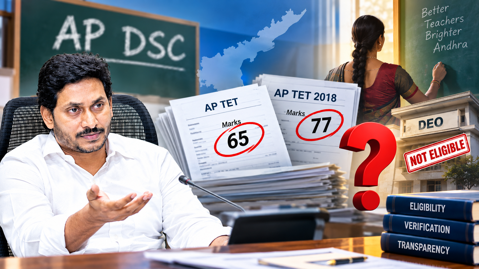 డీఎస్సీ నియామకంపై ప్రశ్నలు – టెట్ మార్కులు, అర్హతపై వివాదం