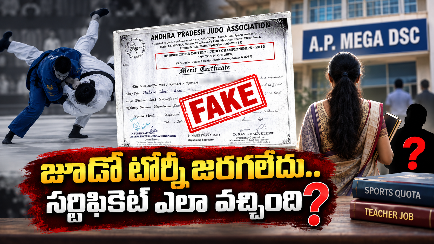 డీఎస్సీ స్పోర్ట్స్ కోటా నకిలీ జూడో సర్టిఫికెట్ వివాదం