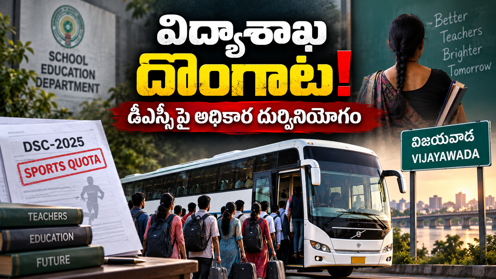 డీఎస్సీ స్పోర్ట్స్ కోటా ద్వారా ఎంపికైన టీచర్లను విజయవాడకు తరలింపు