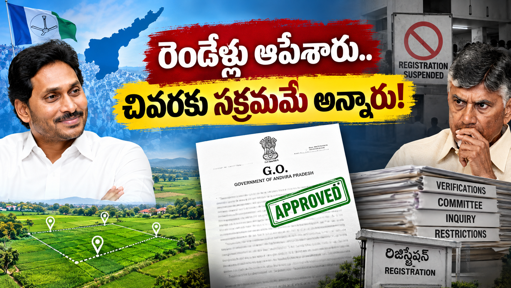 ఫ్రీహోల్డ్ భూముల రిజిస్ట్రేషన్లపై చంద్రబాబు ప్రభుత్వం తాజా నిర్ణయం