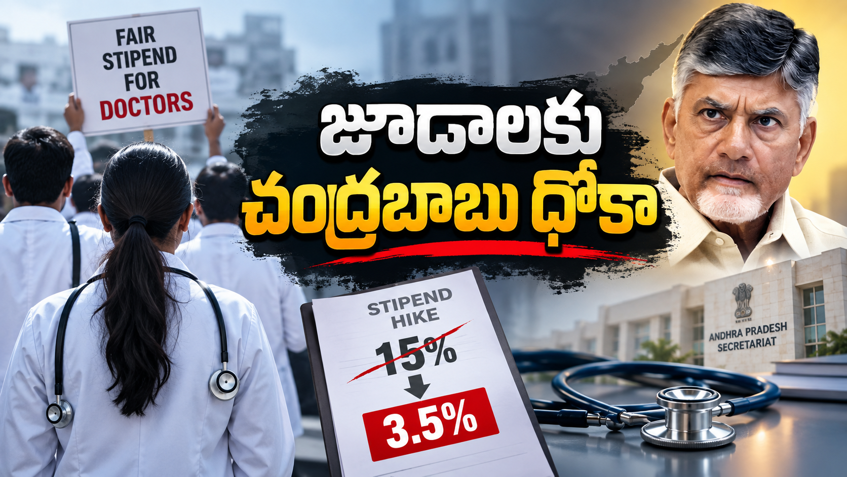 జూడాల స్టైపెండ్ పెంపుపై ఆంధ్రప్రదేశ్లో వివాదం