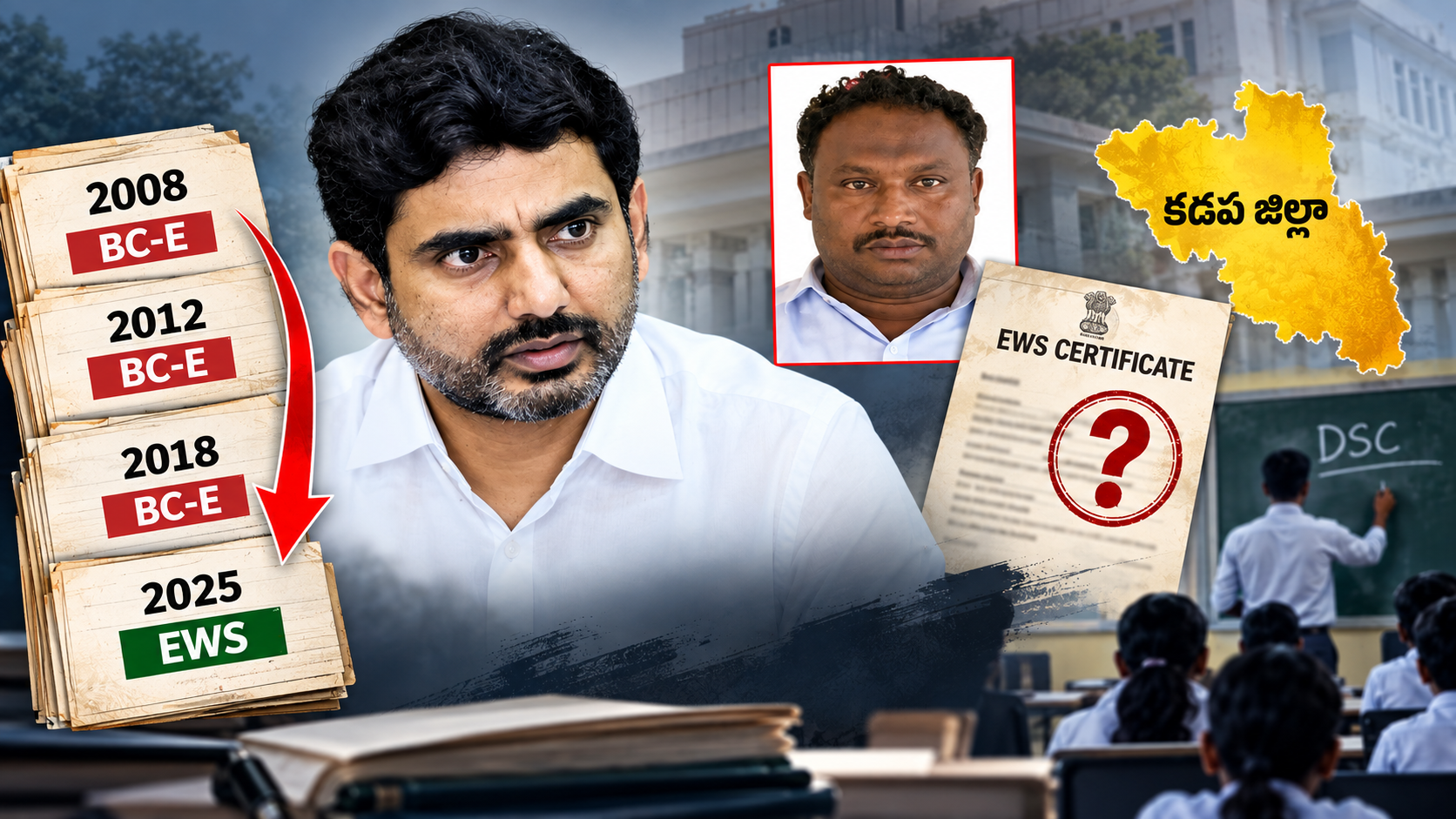 కడప డీఎస్సీ EWS వివాదంలో బీసీ-ఈ నుంచి EWS కేటగిరీకి మార్పుపై ప్రశ్నలు