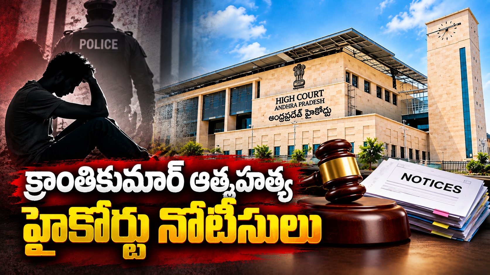 క్రాంతికుమార్ ఆత్మహత్య కేసులో హైకోర్టు నోటీసులు