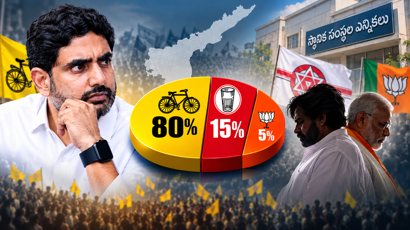లోకేశ్ ఫార్ములా 80-15-5 సీట్ల పంపకంపై జనసేన ఆశలు