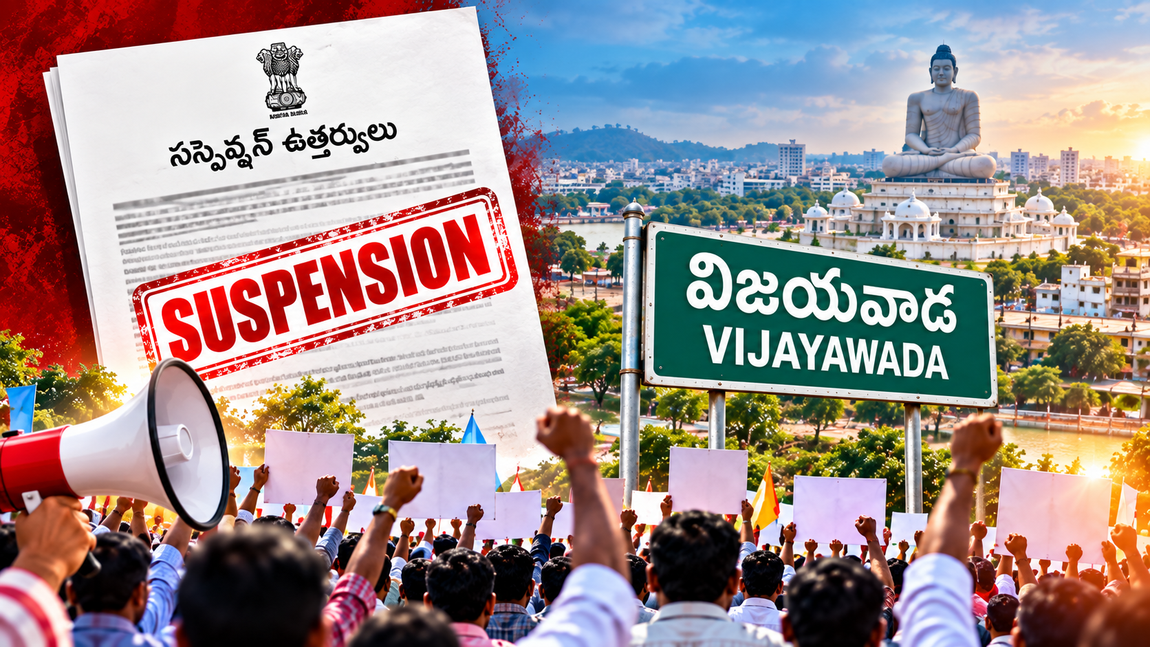 మధుబాబు సస్పెన్షన్ నేపథ్యంలో చలో విజయవాడకు ఉద్యోగ సంఘాల నిరసన