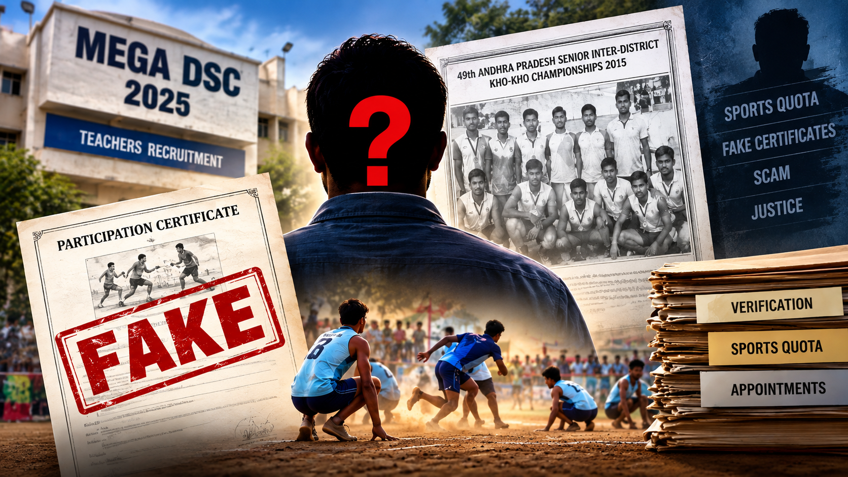 మెగా డీఎస్సీ స్పోర్ట్స్ కోటా అక్రమాలు – ఖోఖో సర్టిఫికెట్లపై వివాదం