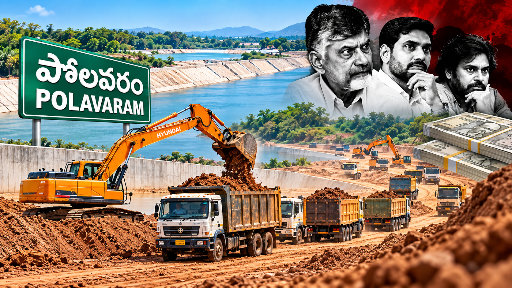 పోలవరం కాలువ మట్టి తరలింపు ఆరోపణలు