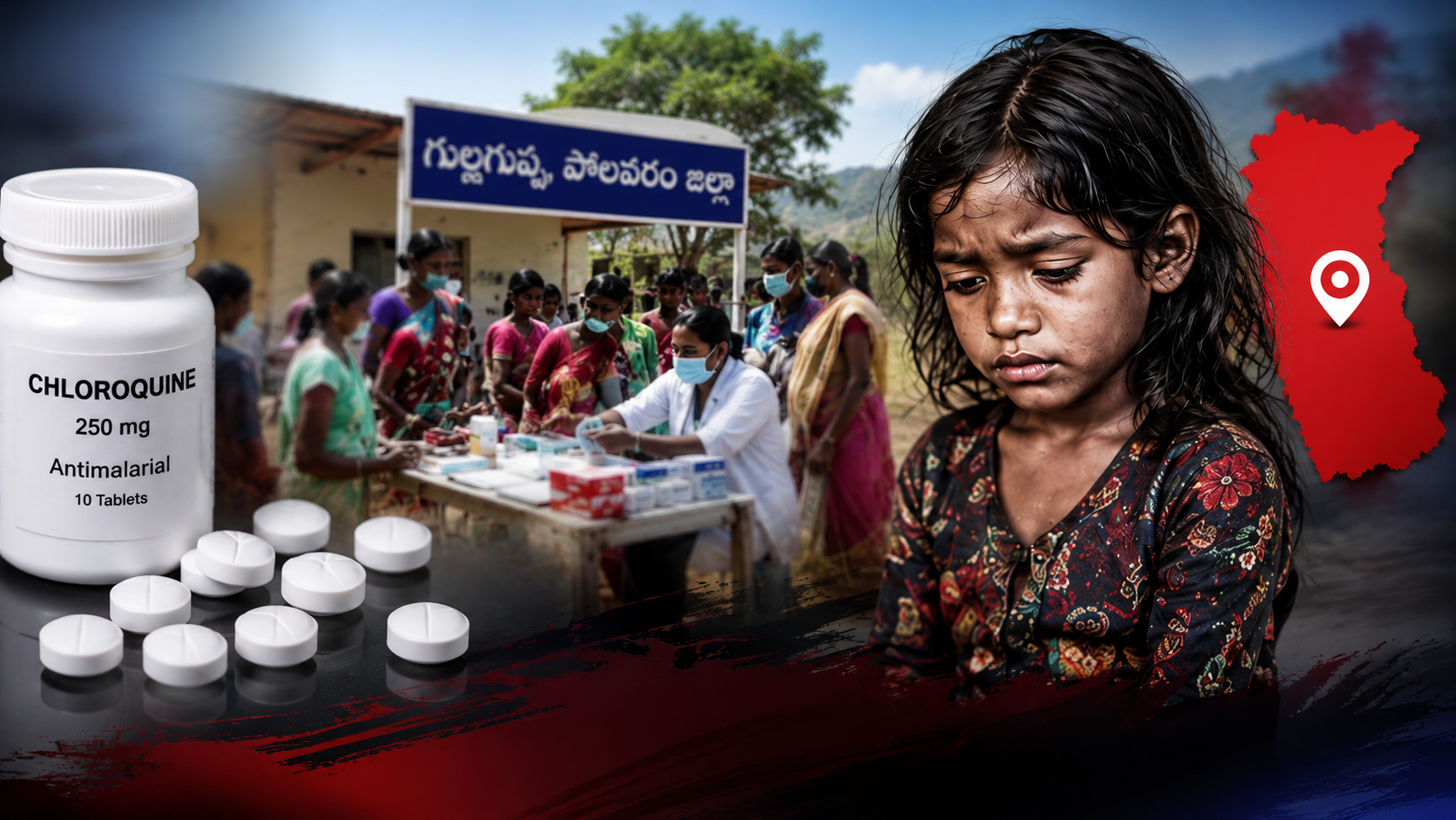 పోలవరం క్లోరోక్విన్ వివాదంలో గుల్లగుప్పలో మాత్రల పంపిణీ