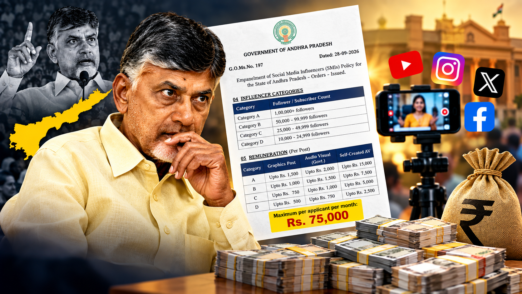 సోషల్ మీడియా ఇన్‌ఫ్లుయెన్సర్ పాలసీపై ఏపీ ప్రభుత్వం జారీ చేసిన GO 197