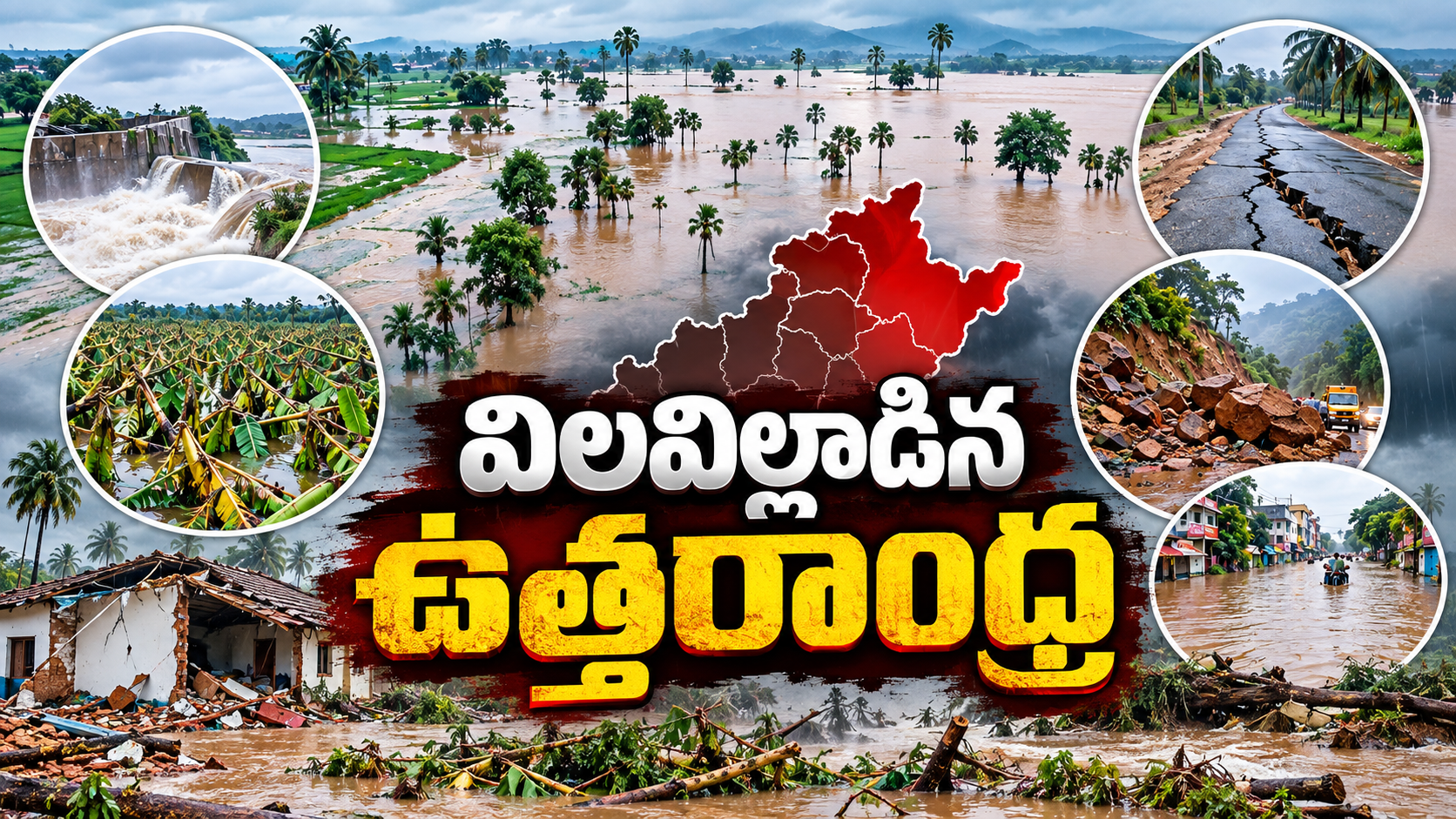 ఉత్తరాంధ్ర వాయుగుండం ప్రభావం – భారీ వర్షాలు, వరదలు, పంట నష్టం