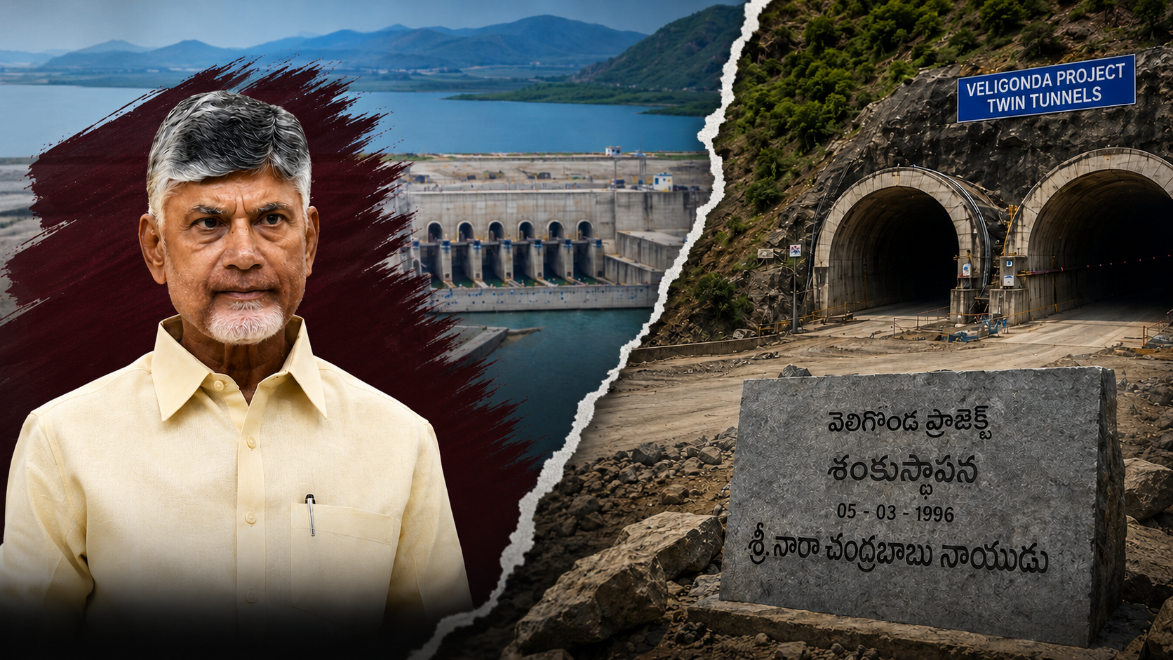 వెలిగొండ ప్రాజెక్టుపై చంద్రబాబు రాజకీయ వ్యాఖ్యలు