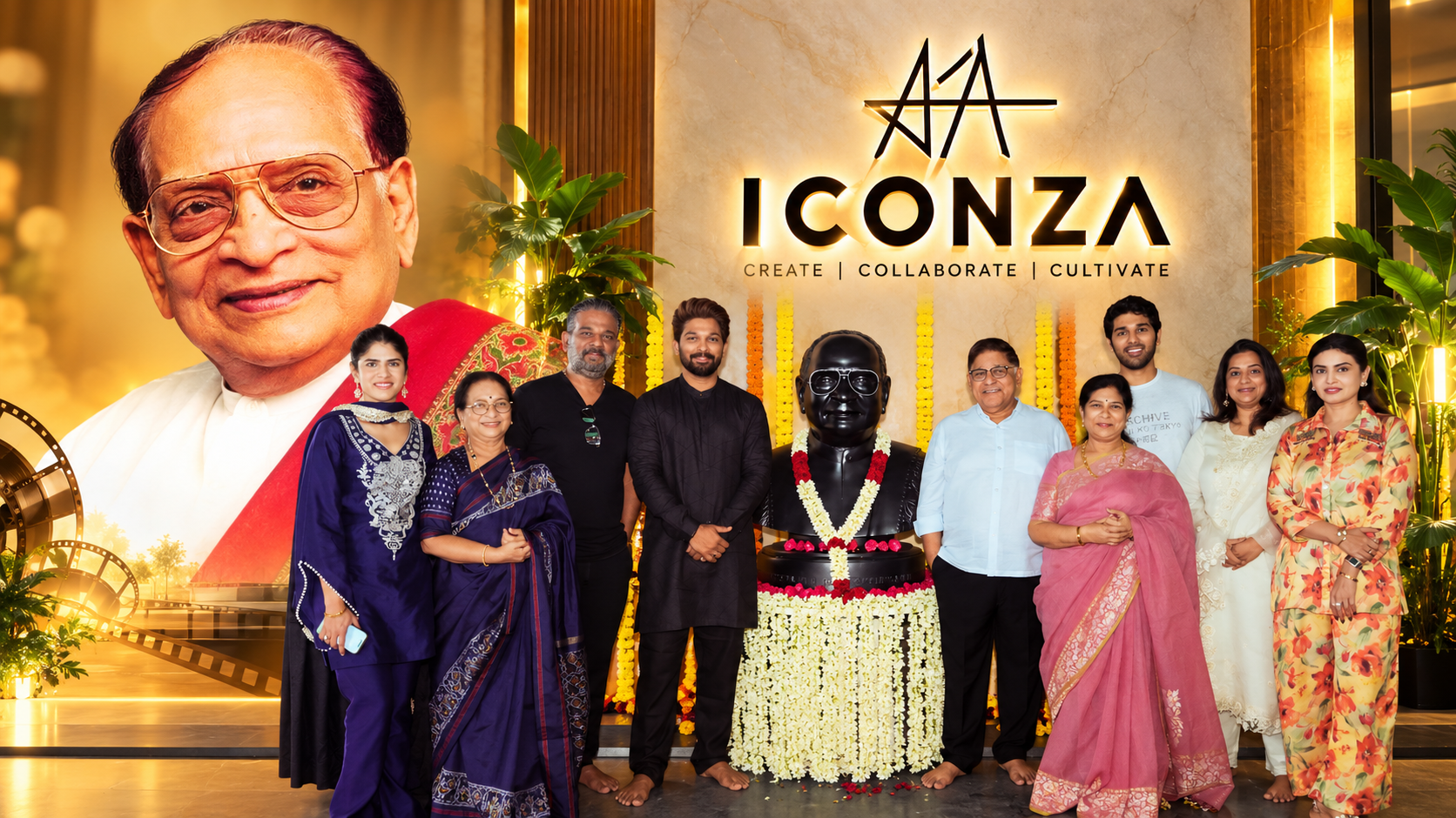 Allu Arjun ICONZA ప్రారంభోత్సవంలో అల్లు రామలింగయ్యకు నివాళి