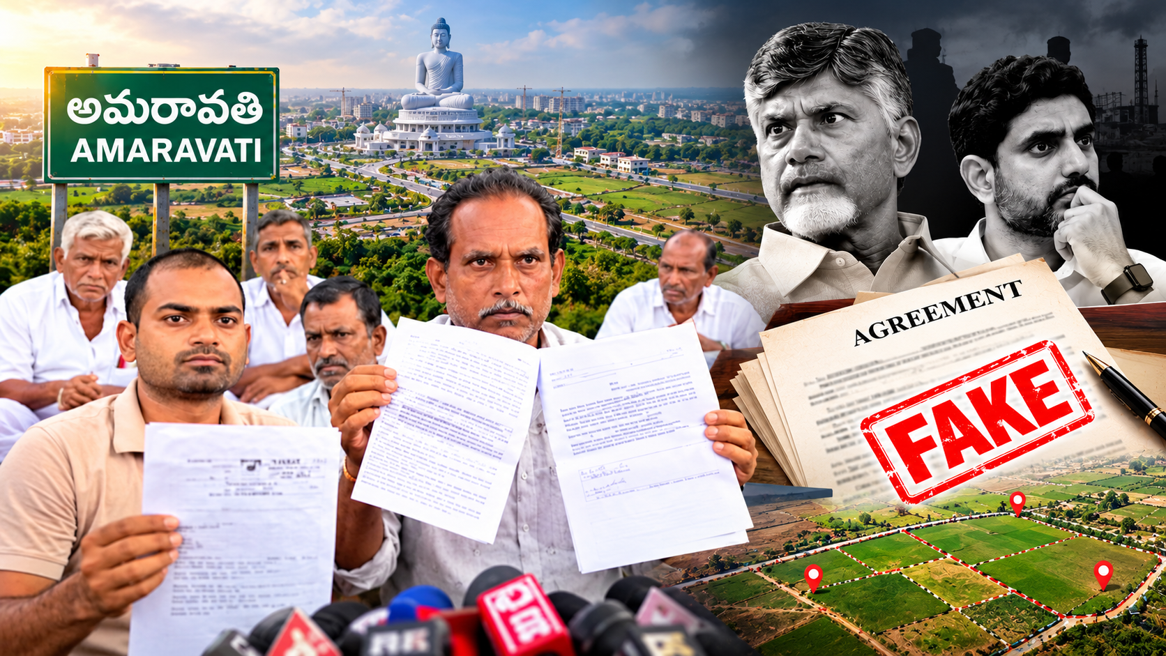 అమరావతి భూ వివాదం – రైతు భూమి అగ్రిమెంట్‌పై వివాదం