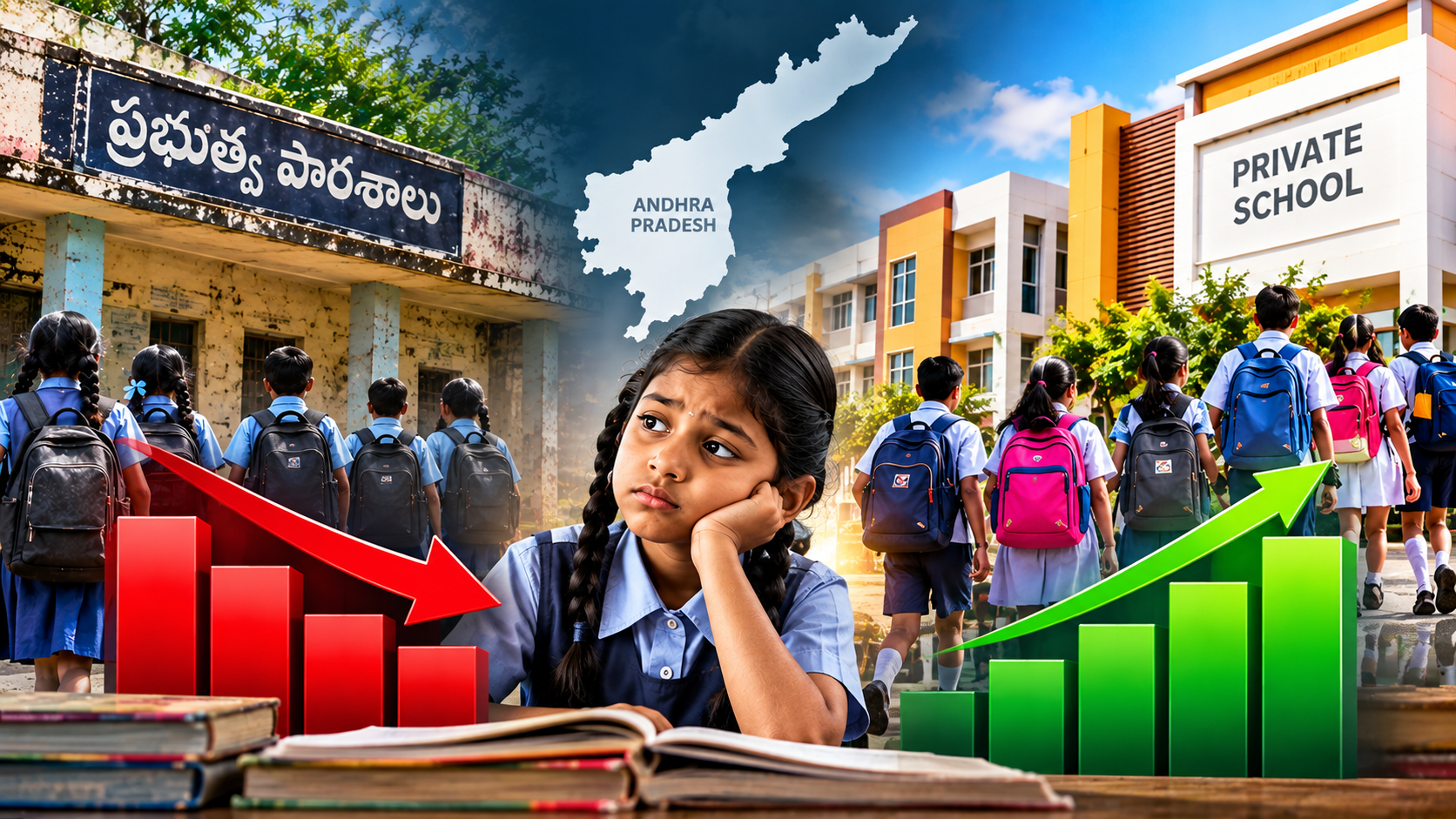 ఆంధ్రప్రదేశ్ ప్రభుత్వ పాఠశాలల నమోదు తగ్గుదల
