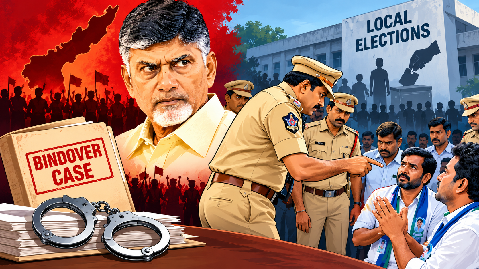 ఆంధ్రప్రదేశ్ స్థానిక ఎన్నికలు – పోలీసు చర్యలు, బైండోవర్ కేసుల వివాదం