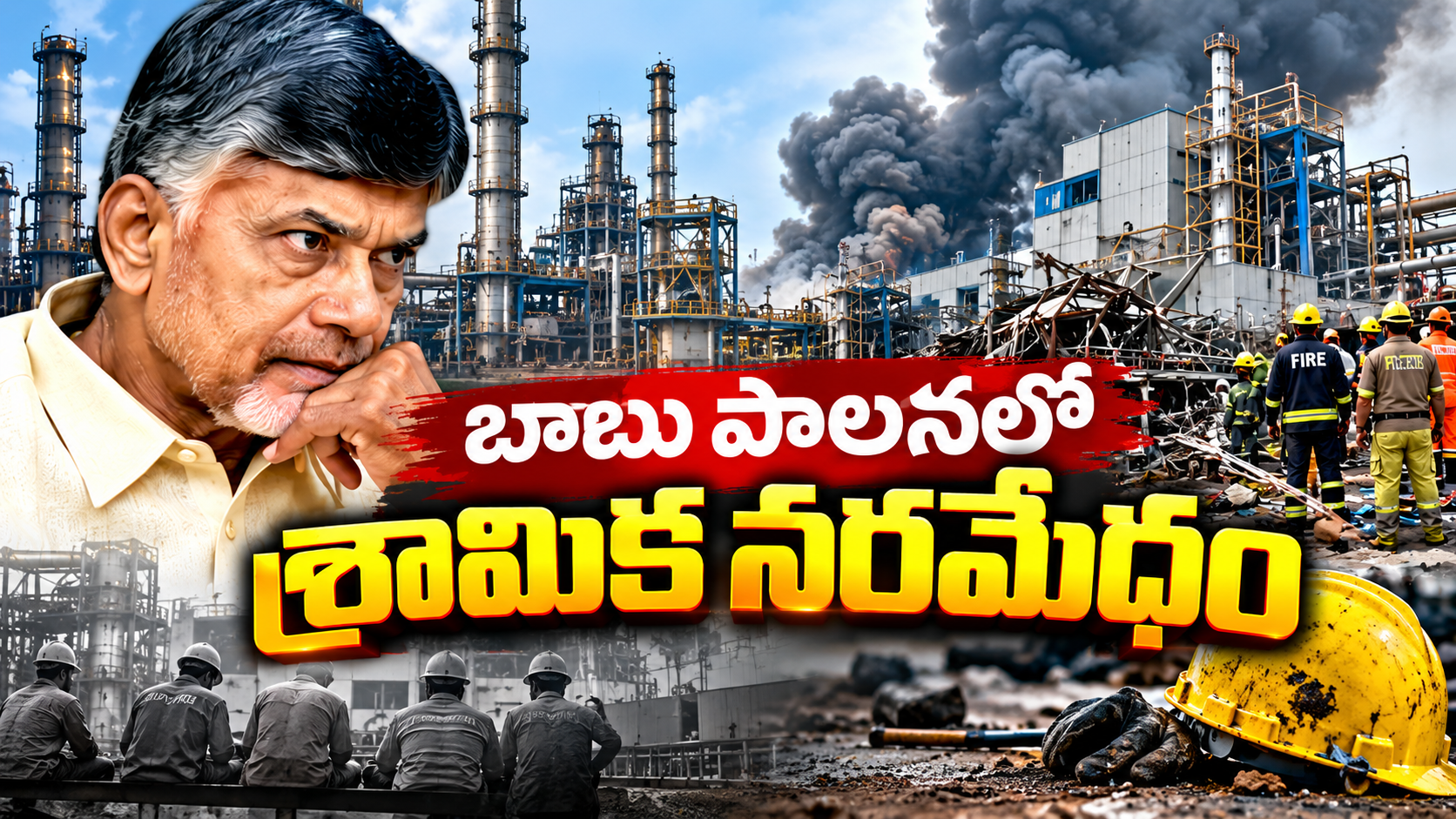 బాబు పాలనలో శ్రామిక నరమేధం – పారిశ్రామిక ప్రమాదాల్లో కార్మికుల మృతి