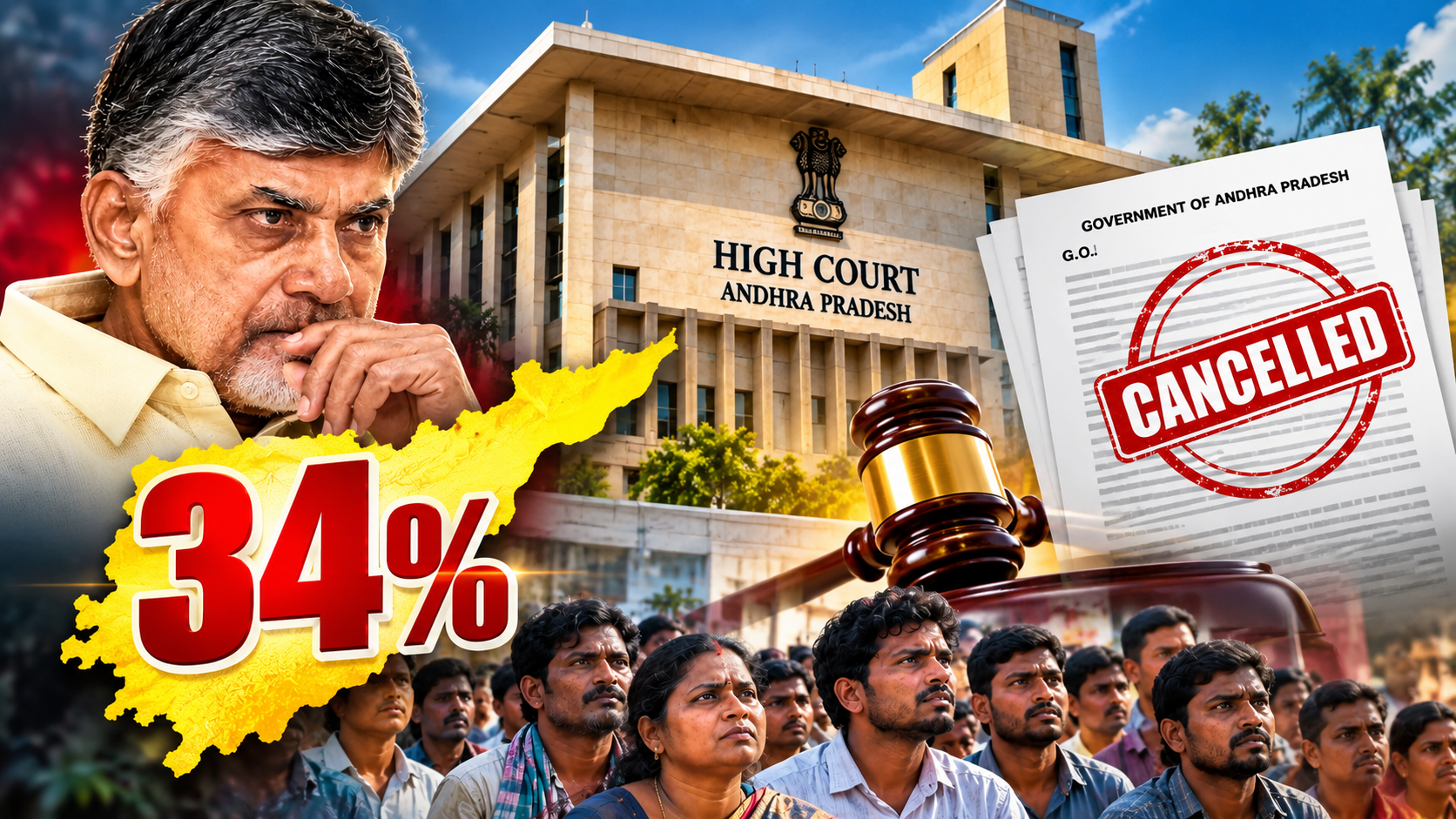 బీసీల 34 శాతం రిజర్వేషన్లు – ఏపీ హైకోర్టు తీర్పు