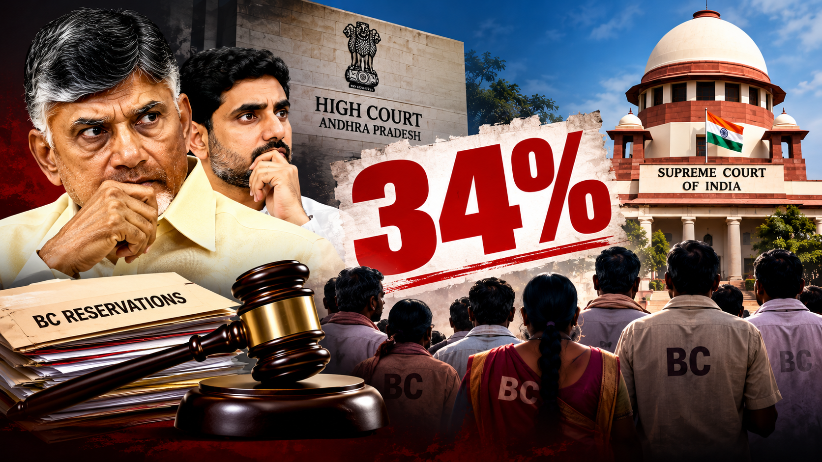 బీసీ రిజర్వేషన్లు 34 శాతం కోటాపై ఆంధ్రప్రదేశ్‌లో కోర్టు వివాదం, రాజకీయ విమర్శలు