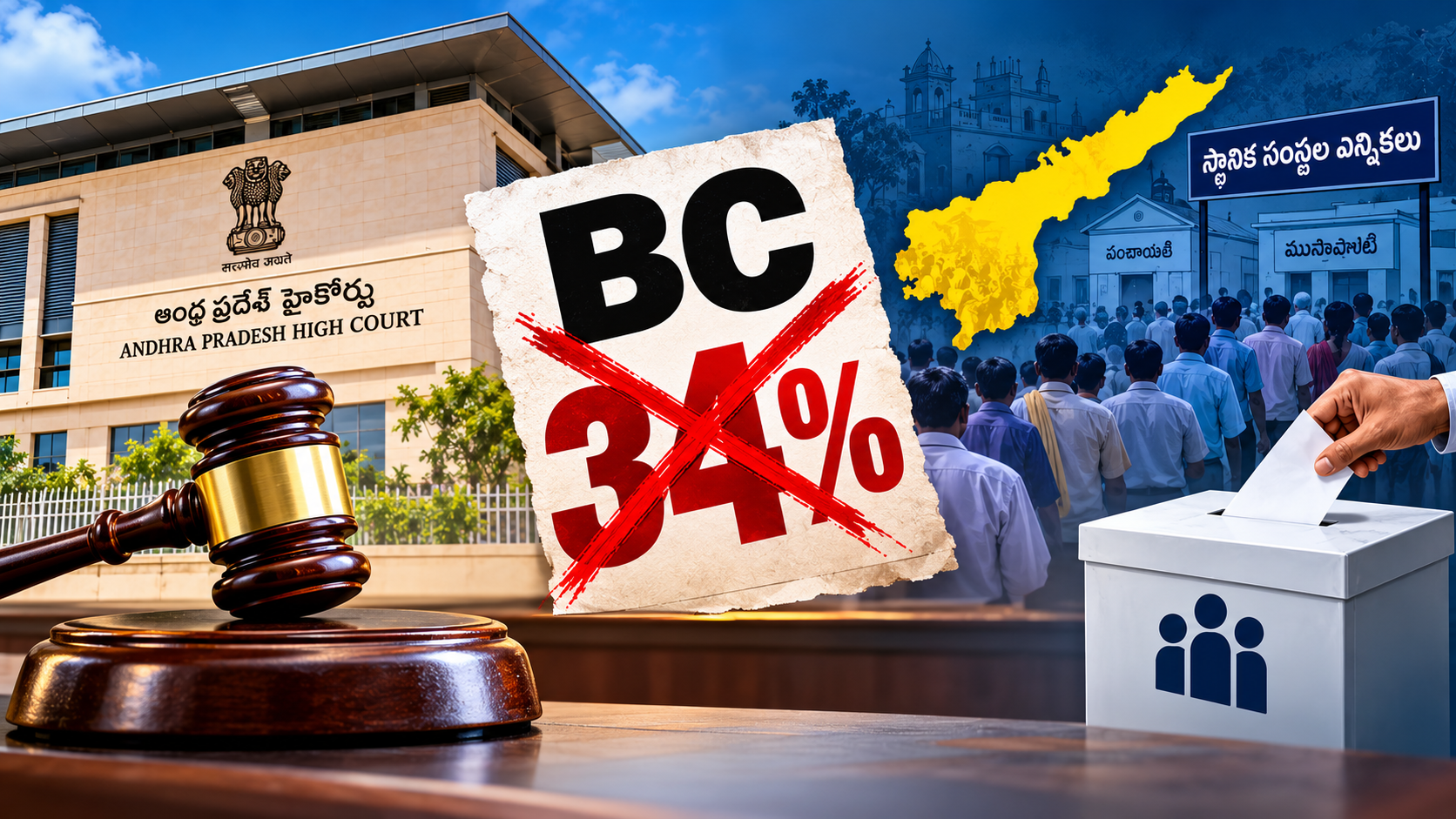 బీసీ రిజర్వేషన్లు 34 శాతంపై హైకోర్టు కీలక తీర్పు