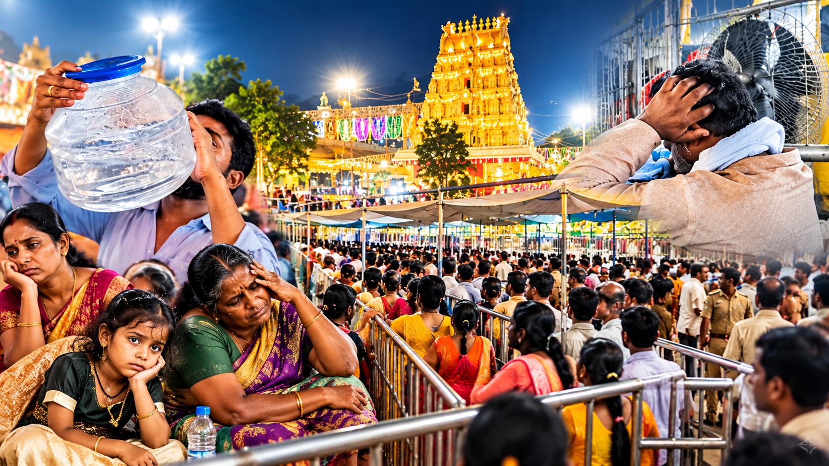 దుర్గమ్మ దర్శనం ఏర్పాట్లు – ఇంద్రకీలాద్రిపై క్యూలైన్లలో భక్తుల రద్దీ, తాగునీరు, సౌకర్యాల సమస్యలు