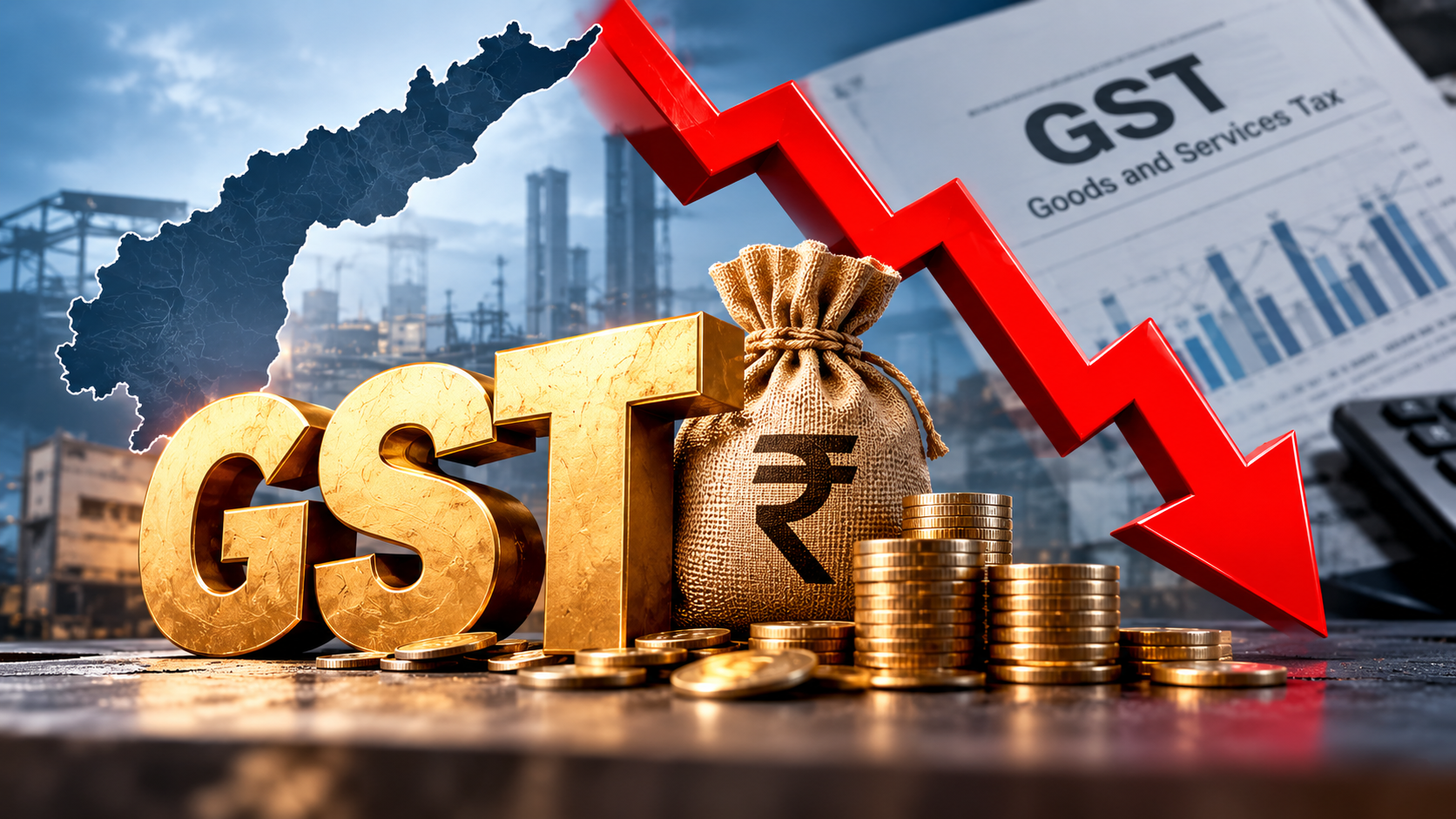 జీఎస్టీ వసూళ్లు 6.79 శాతం తగ్గిన దృశ్యం