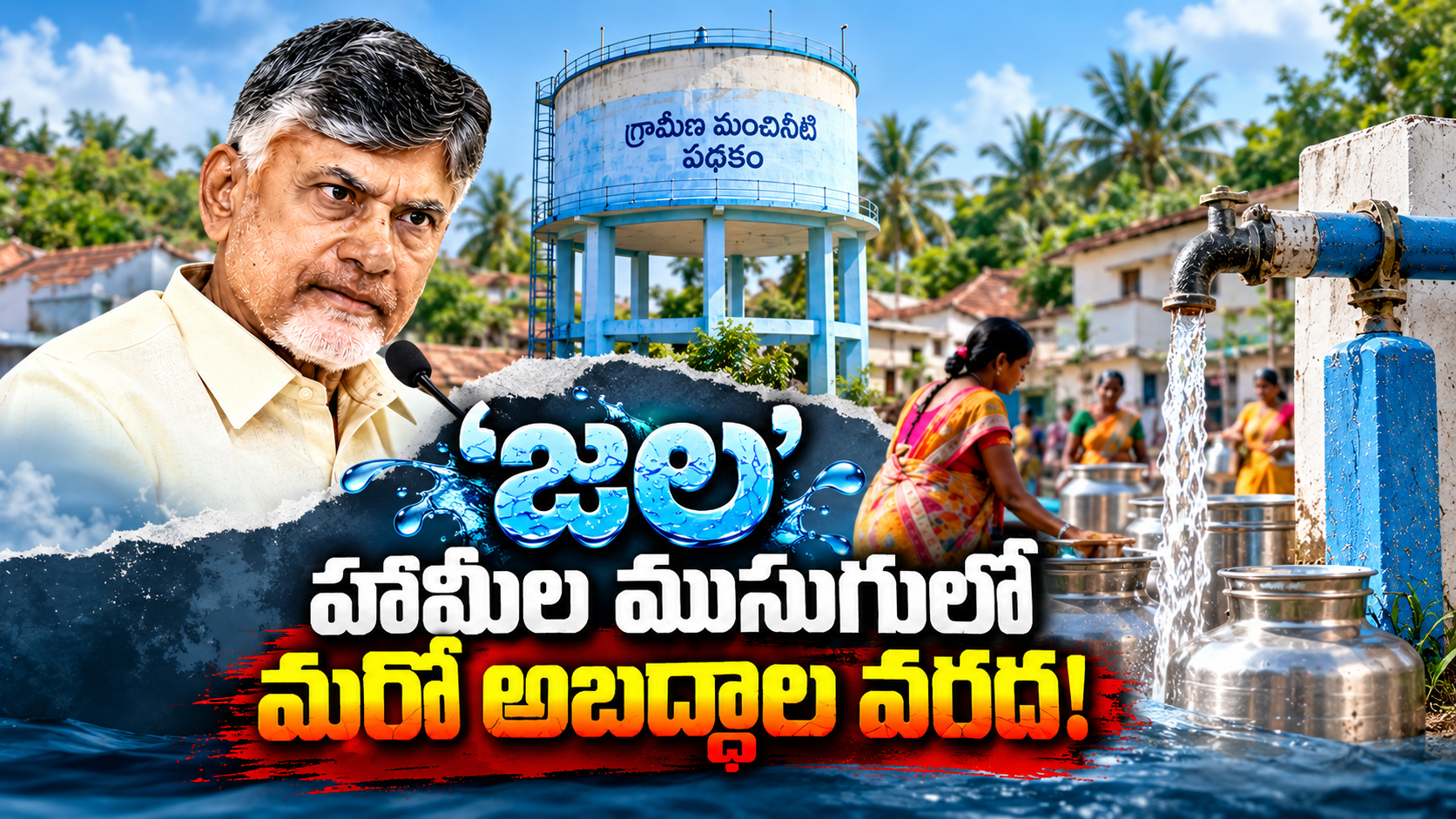 జల హామీల ముసుగులో అబద్ధాలు అంటూ చంద్రబాబు నీటి హామీలపై విమర్శలు