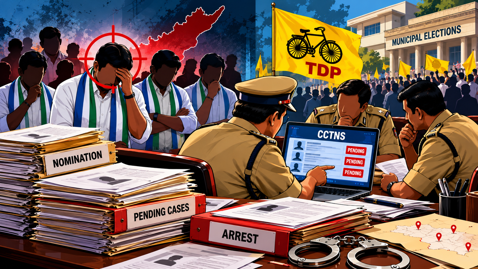 స్థానిక ఎన్నికల ఘటనలు – మూడు రోజుల్లో 96 ఘటనలపై రాజకీయ వివాదం