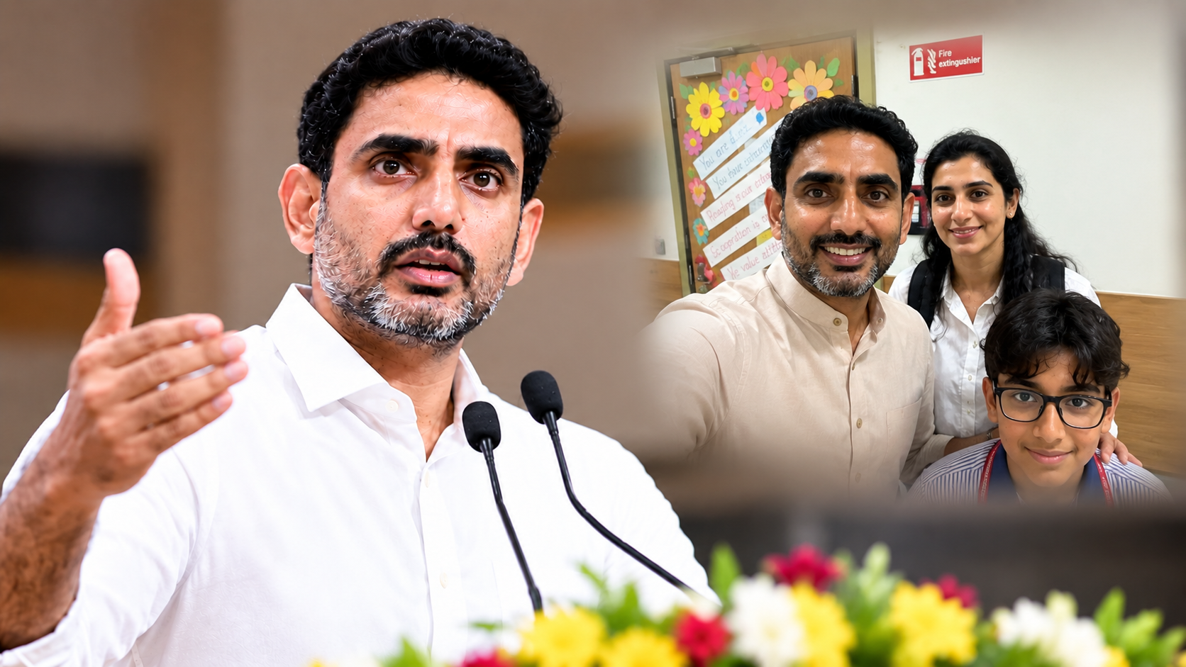 లోకేష్ కొడుకు చదువు తెలంగాణలో – PTMకు హాజరైన లోకేష్ కుటుంబం
