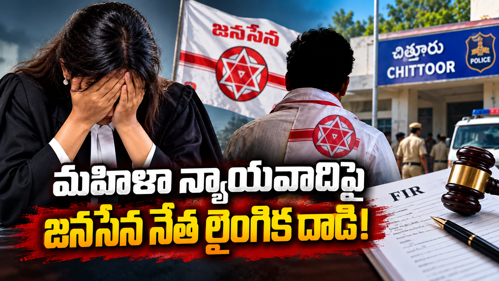 మహిళా న్యాయవాదిపై లైంగిక దాడి ఆరోపణలు – జనసేన నేత వ్యవహారంపై వార్తా చిత్రం