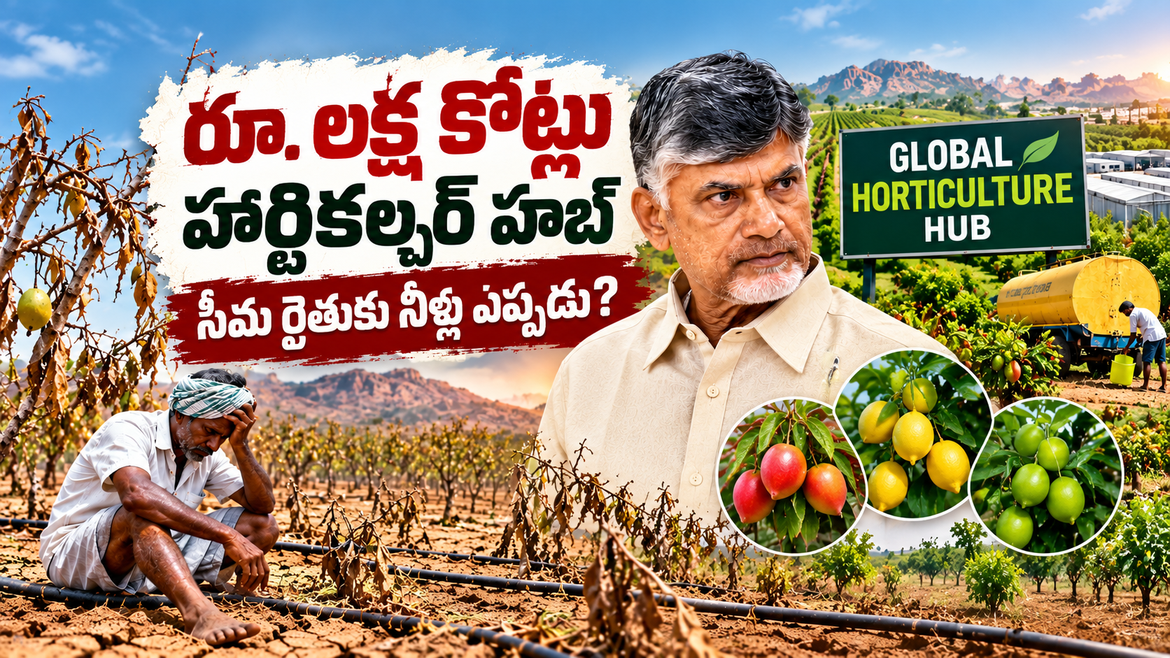 రాయలసీమ హార్టికల్చర్ హబ్ ప్రాజెక్టు, ఎండిపోతున్న ఉద్యాన తోటలు మరియు రైతుల పరిస్థితి