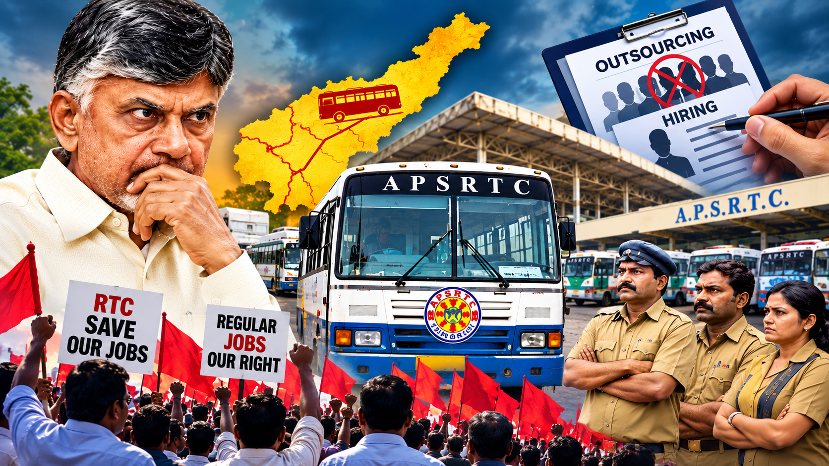 ఆర్టీసీ ప్రైవేటీకరణపై ఉద్యోగుల ఆగ్రహం