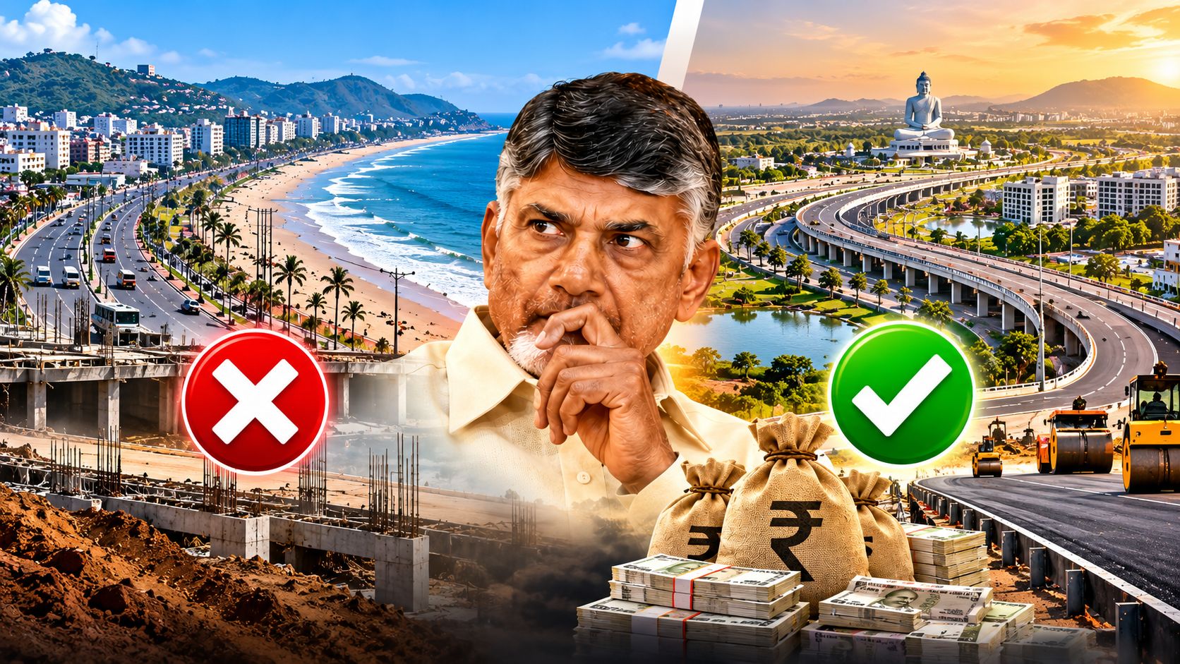 విశాఖ బీచ్ కారిడార్ నిధులపై ప్రశ్నలు